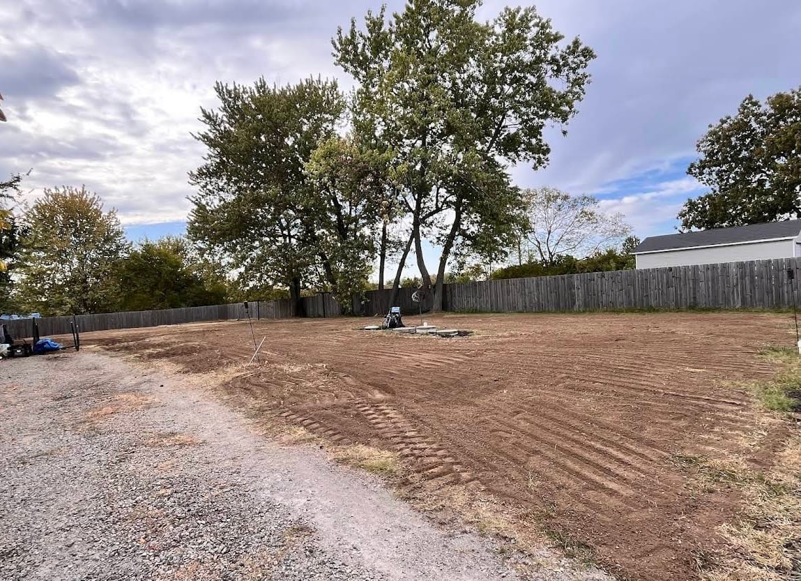 Cleared and graded residential lot