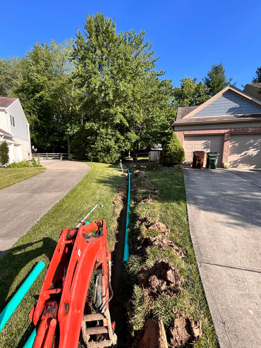 Culvert and French drain installation for yard drainage correction